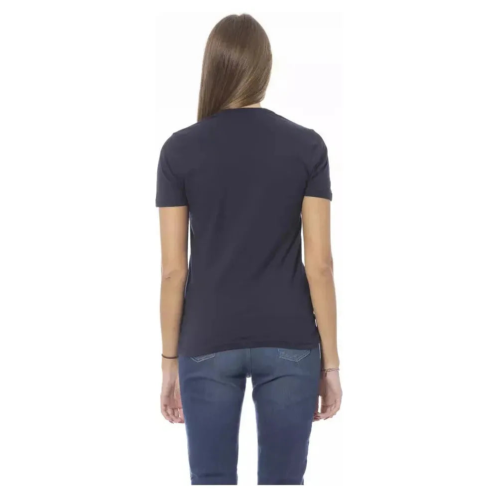 Baldinini Trend Blue Cotton Women T-Shirt Baldinini Trend