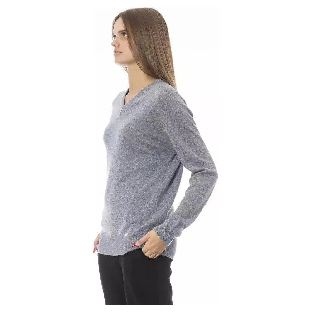 Baldinini Trend Gray Wool Women Sweater Baldinini Trend