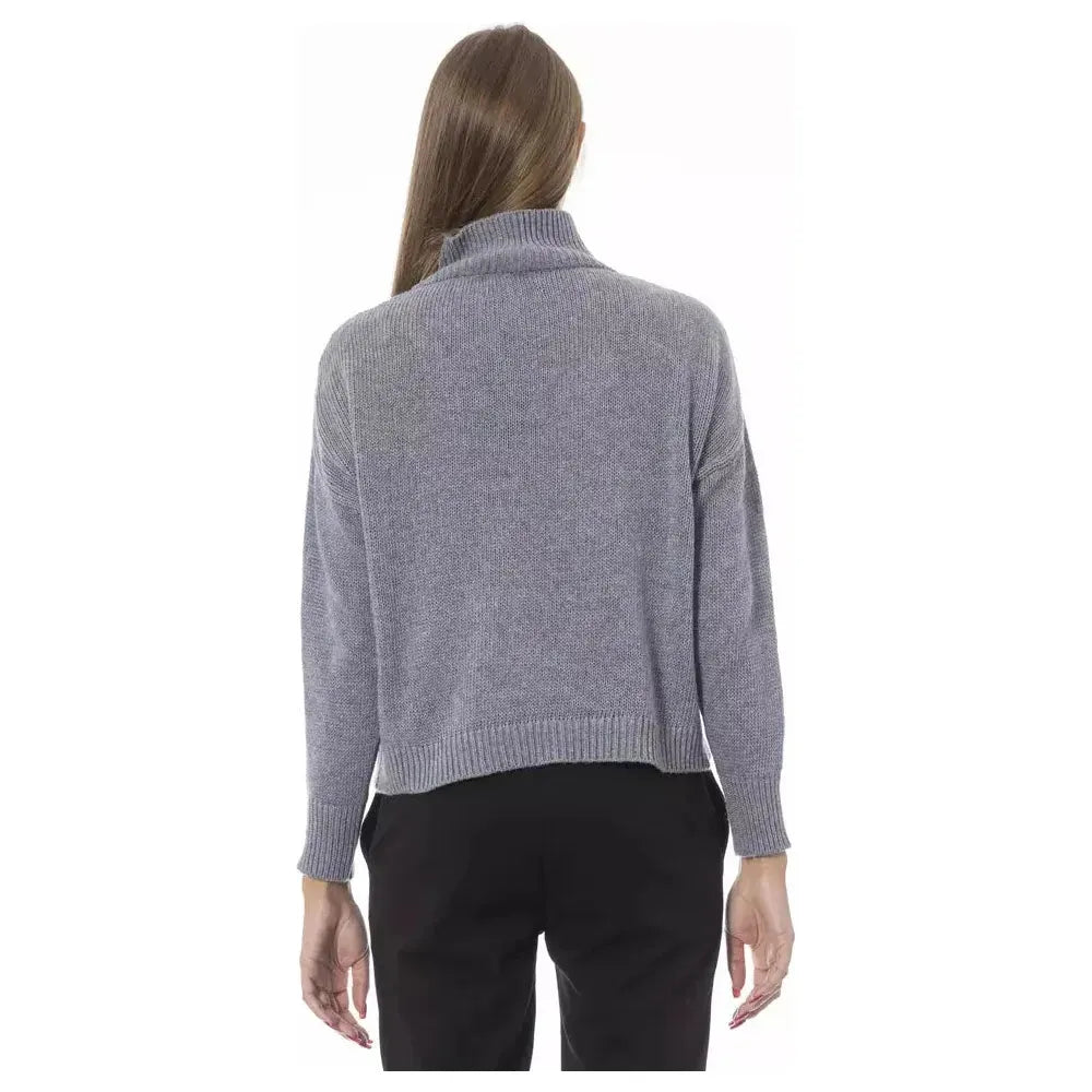 Baldinini Trend Gray Wool Women Sweater Baldinini Trend