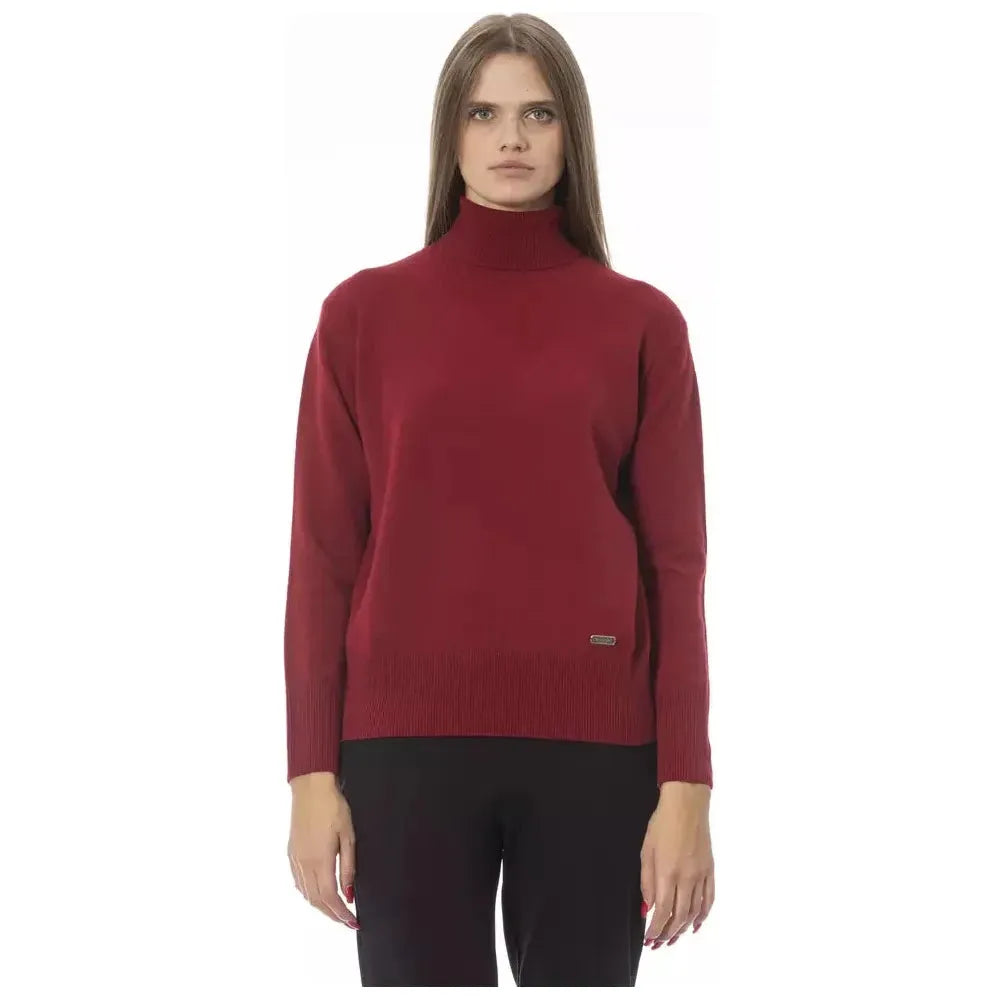 Baldinini Trend Red Wool Women Sweater Baldinini Trend