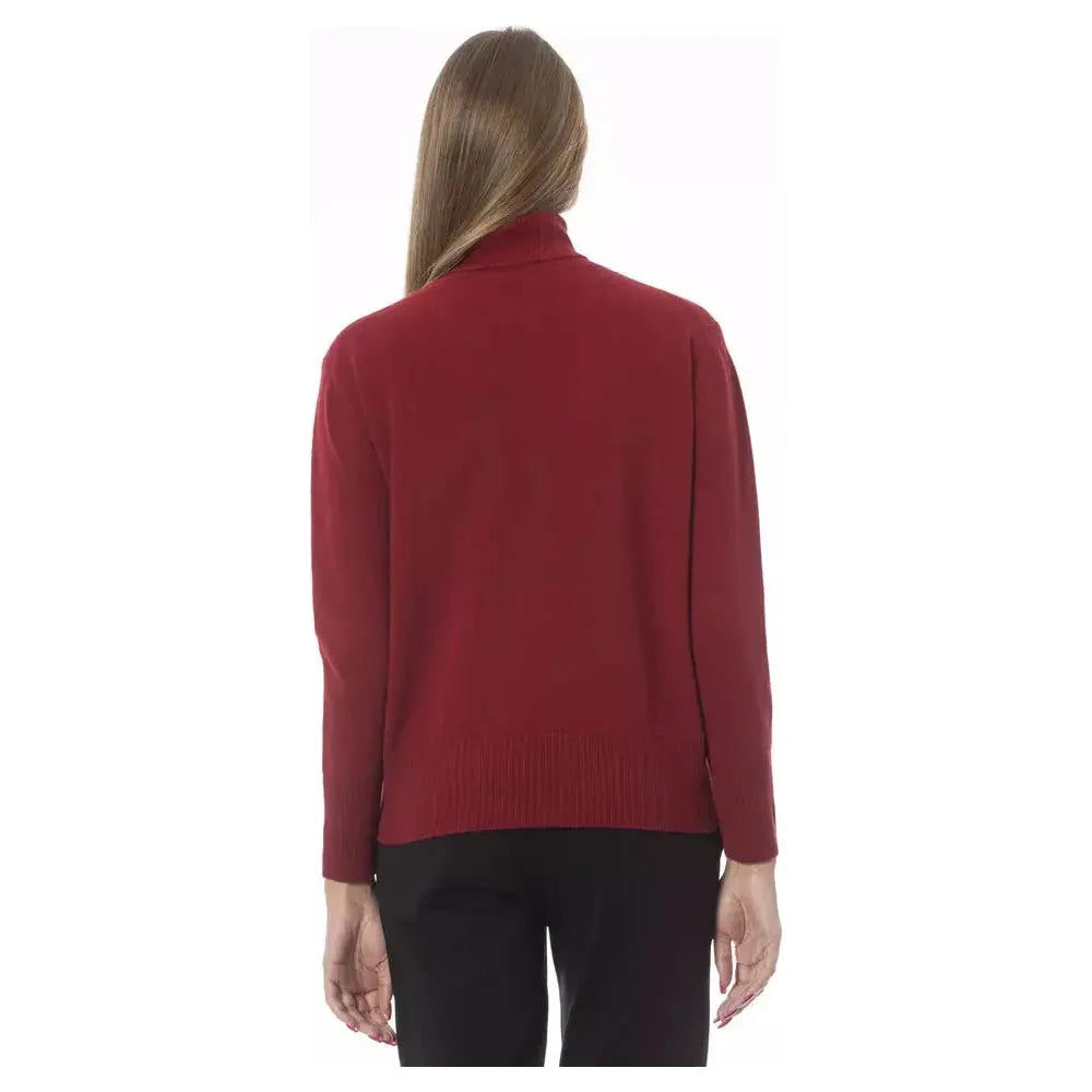 Baldinini Trend Red Wool Women Sweater Baldinini Trend