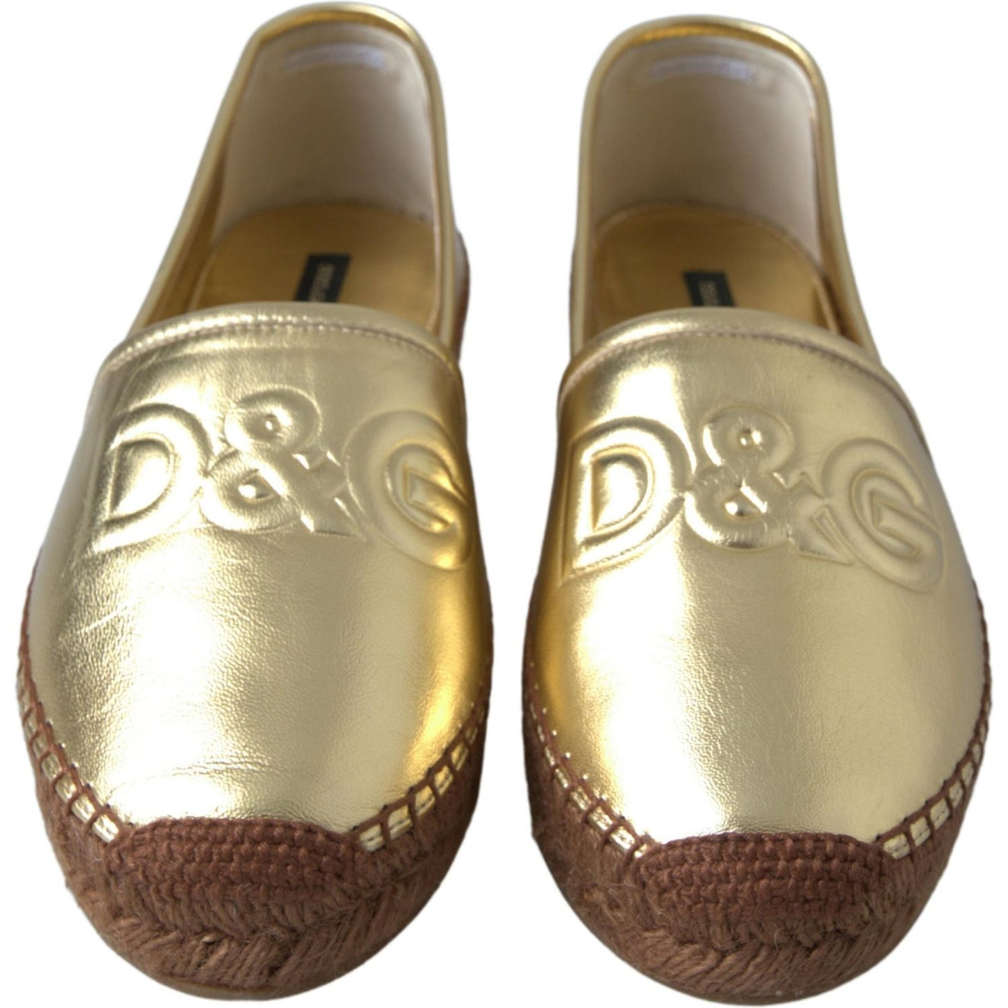 Dolce & Gabbana Golden Elegance Leather Espadrilles Dolce & Gabbana