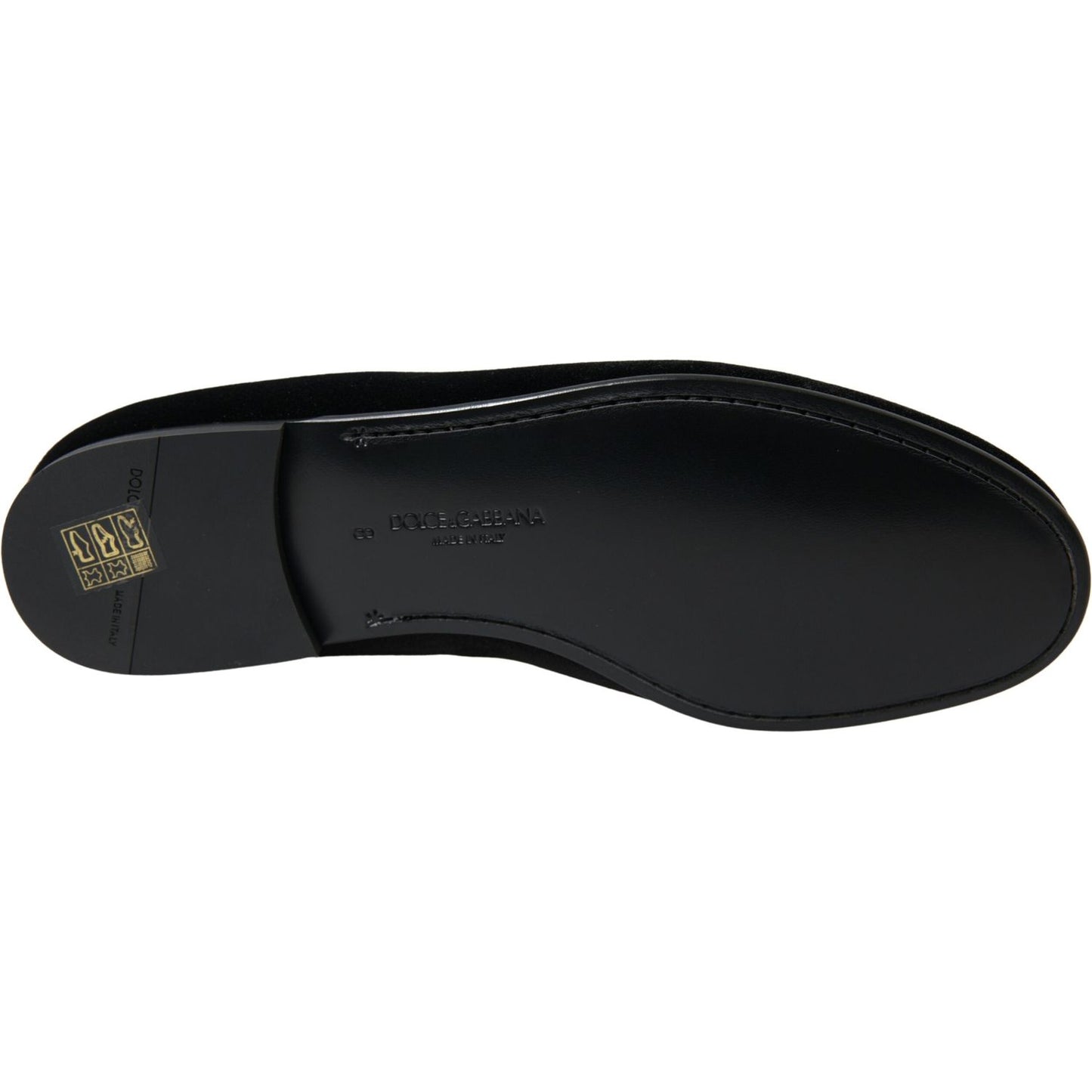 Dolce & Gabbana Elegant Velvet Black Loafers for Men Dolce & Gabbana