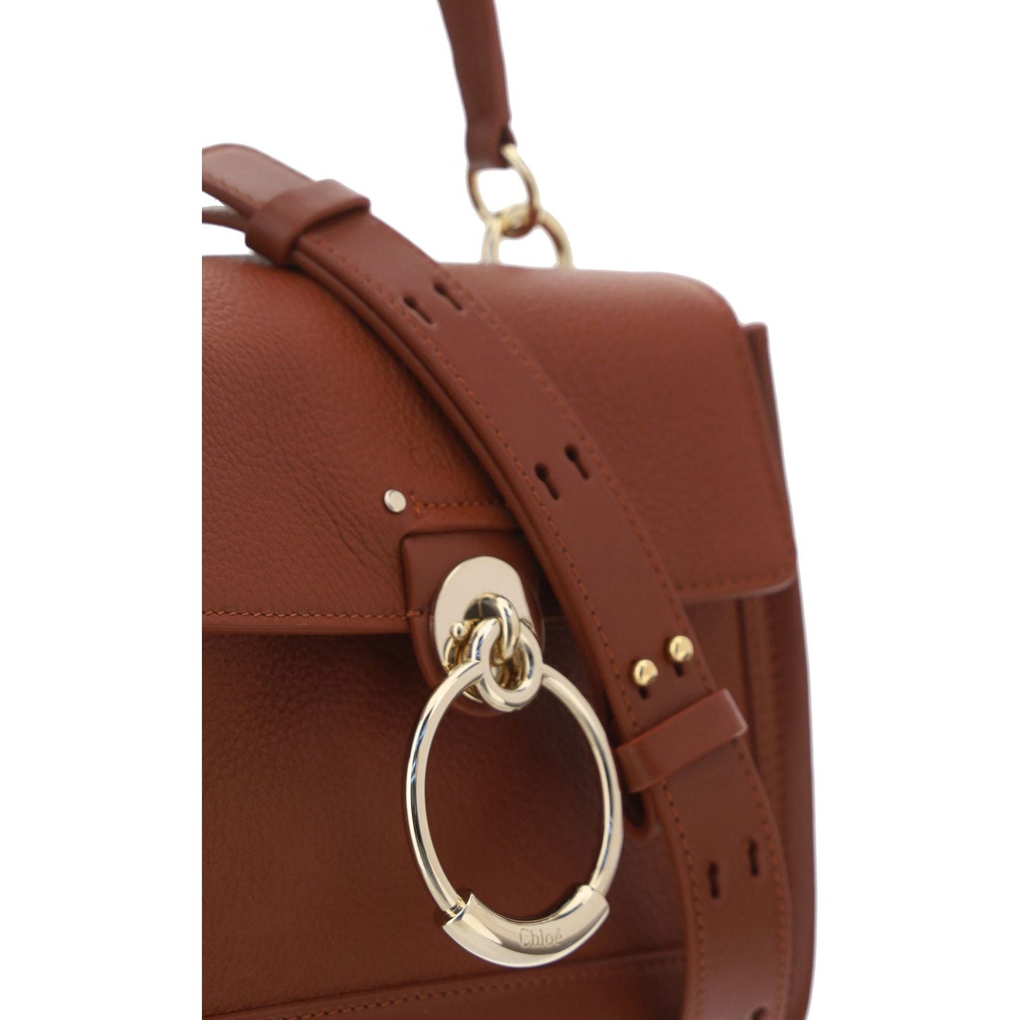 Chloé Brown Calf Leather Tess Handbag