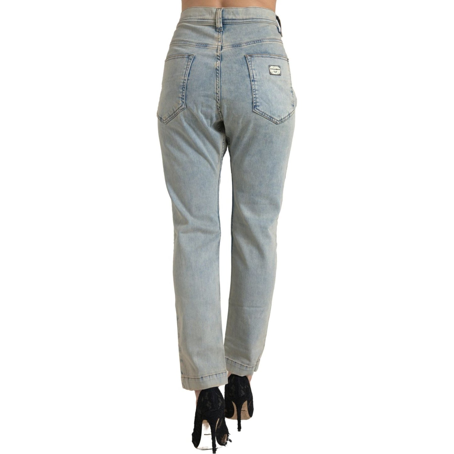 Dolce & Gabbana Chic Mid Waist Skinny Jeans in Blue Dolce & Gabbana