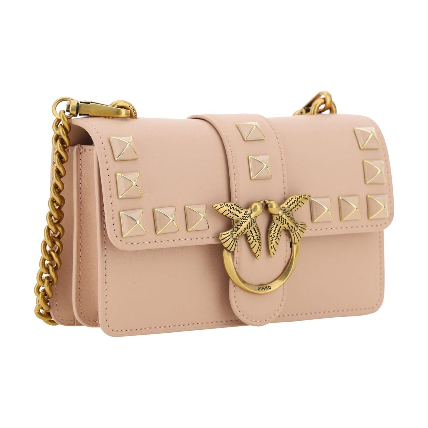 PINKO Chic Pink Cipria Mini Love Shoulder Bag PINKO