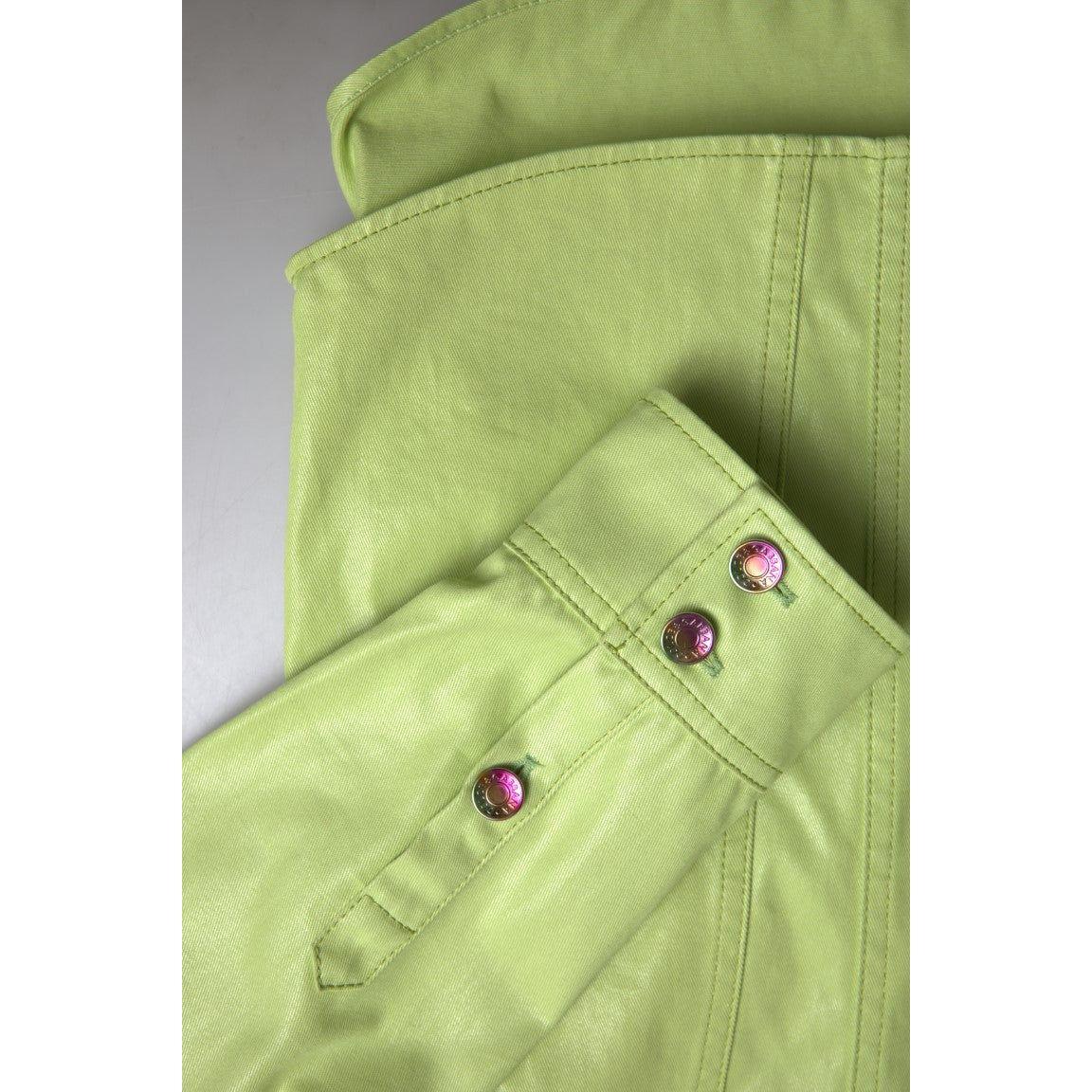 Dolce & Gabbana Elegant Light Green Cotton Button Down Shirt Dolce & Gabbana