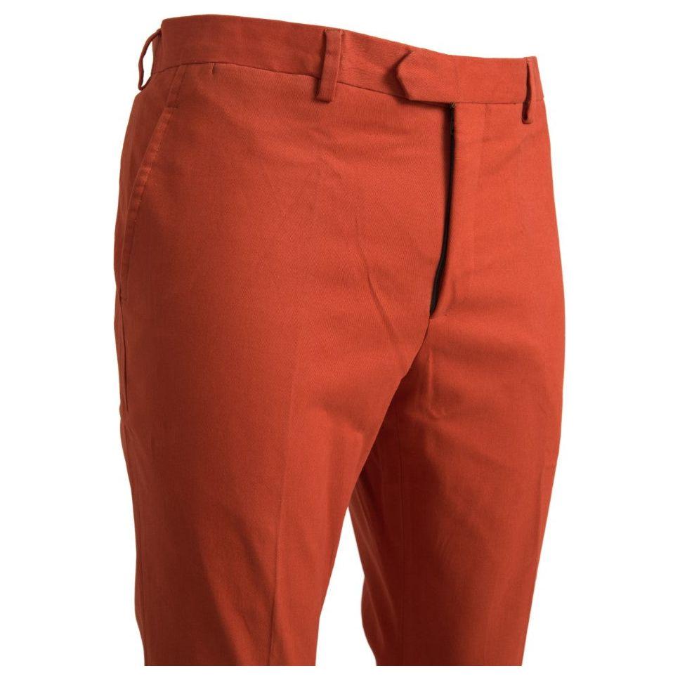 BENCIVENGA Elegant Orange Pure Cotton Pants BENCIVENGA