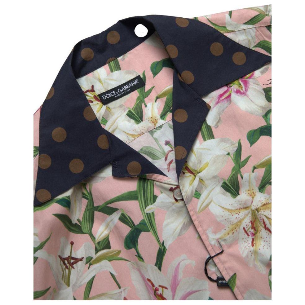 Dolce & Gabbana Elegant Slim Fit Pink Casual Shirt Dolce & Gabbana