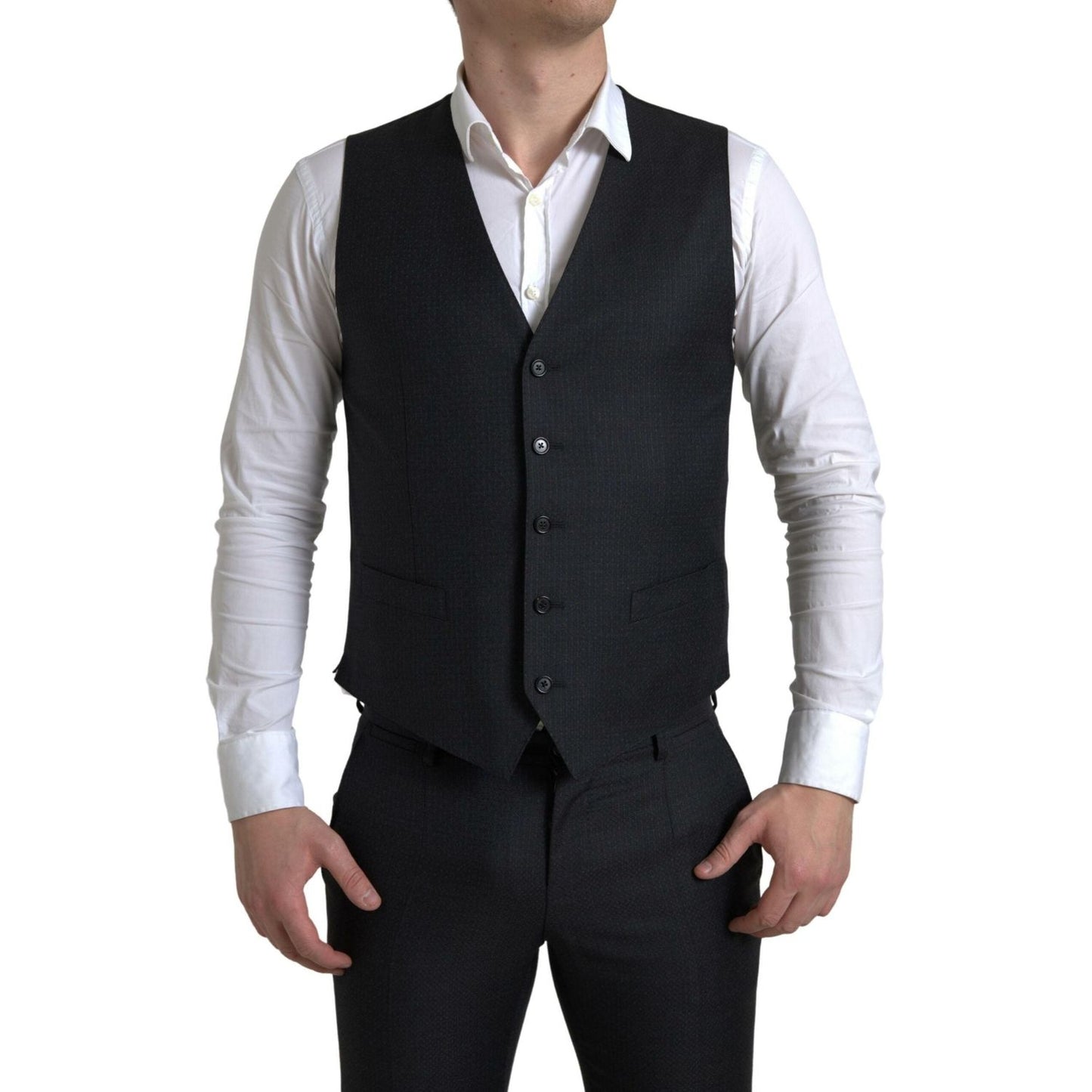 Dolce & Gabbana Elegant Black Martini Slim Fit 3-Piece Suit Dolce & Gabbana