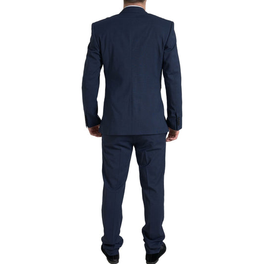 Dolce & Gabbana Elegant Slim Fit Blue Two-Piece Suit Dolce & Gabbana