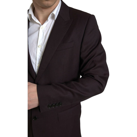 Dolce & Gabbana Maroon Martini Slim Fit 2-Piece Suit Dolce & Gabbana