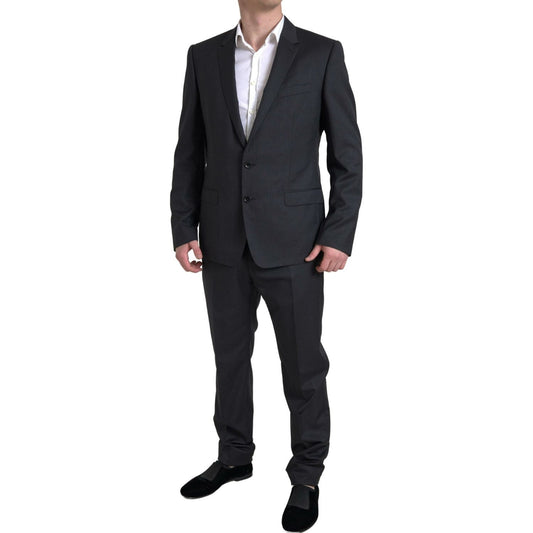 Dolce & Gabbana Elegant Black Two-Piece Slim Fit Suit Dolce & Gabbana