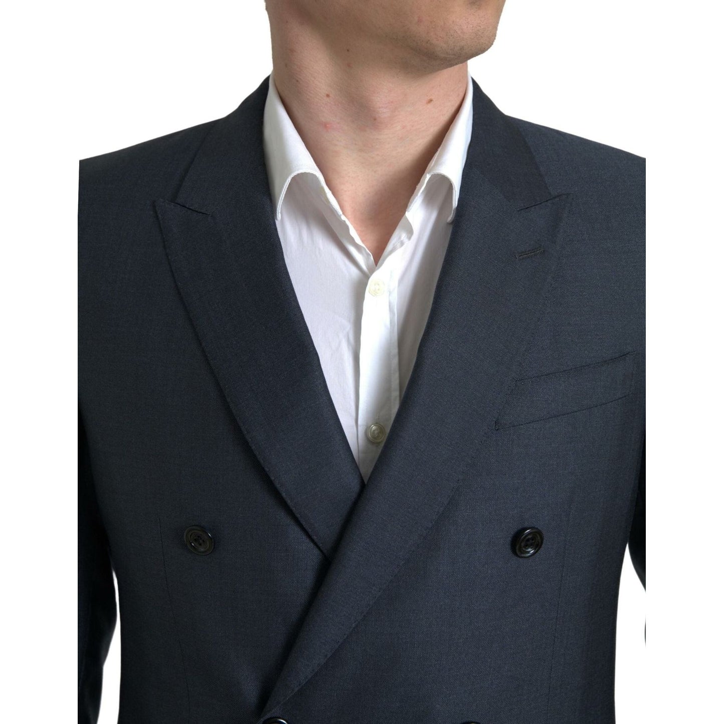 Dolce & Gabbana Elegant Blue Silk Blend Martini Suit Dolce & Gabbana