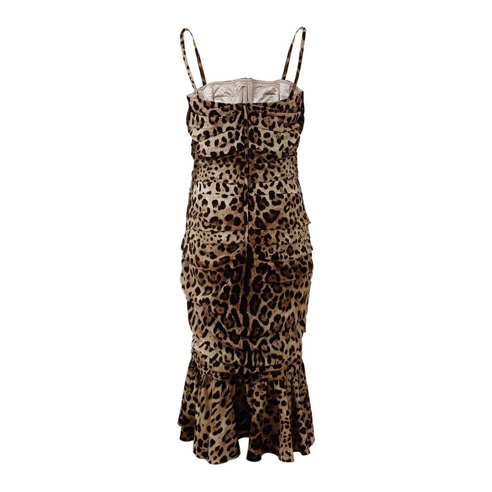 Dolce & Gabbana Elegant Leopard Print Cady Dress Dolce & Gabbana