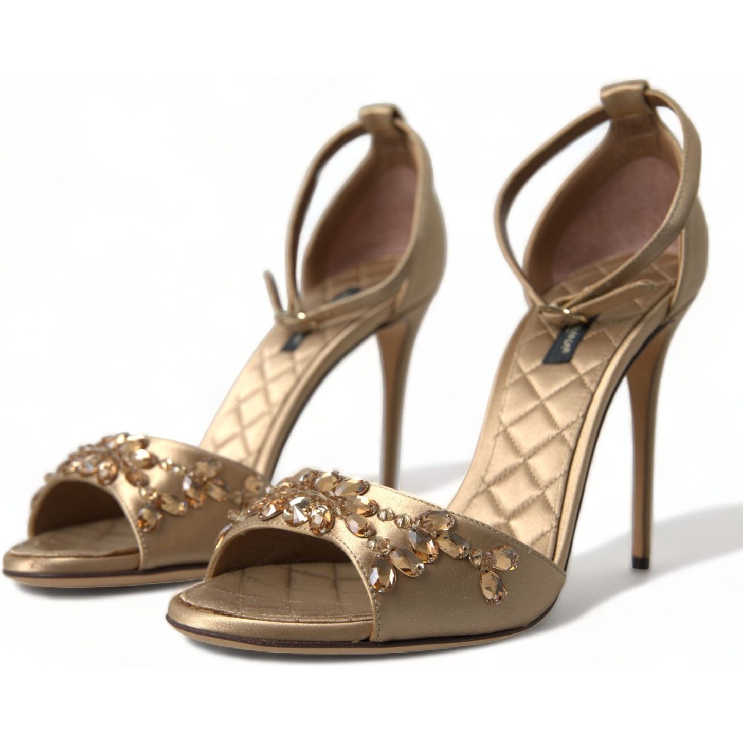 Dolce & Gabbana Crystal Embellished Heel Sandals Dolce & Gabbana