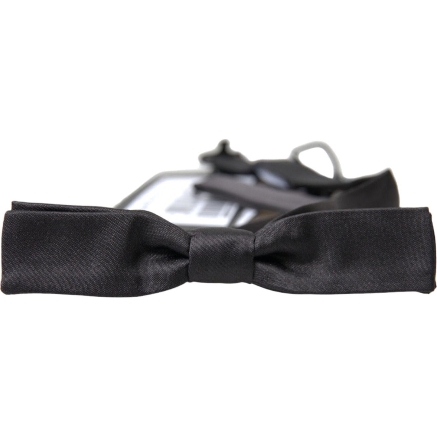 Dolce & Gabbana Elegant Dark Grey Silk Bow Tie Dolce & Gabbana