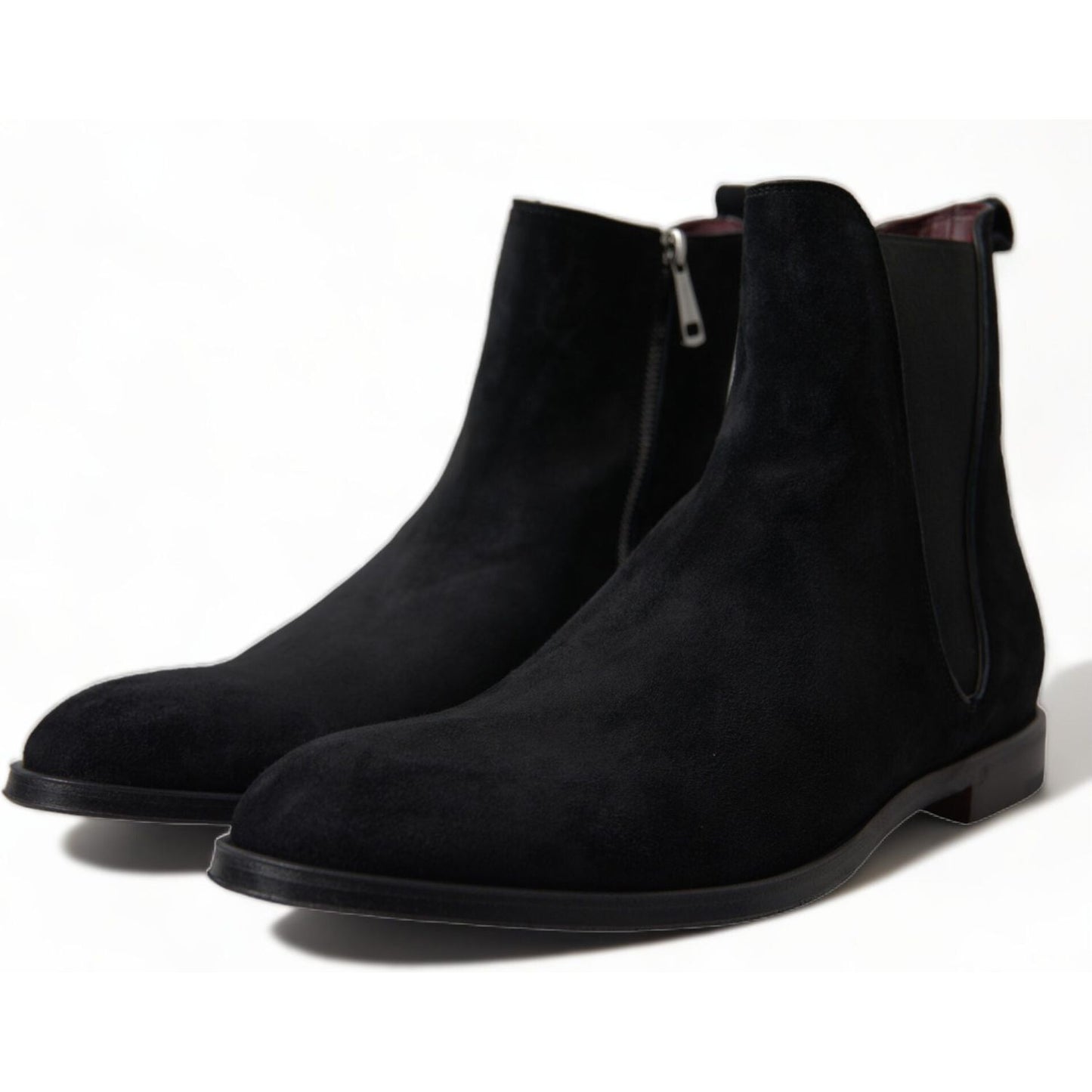 Dolce & Gabbana Elegant Black Velvet Mid-Calf Boots Dolce & Gabbana