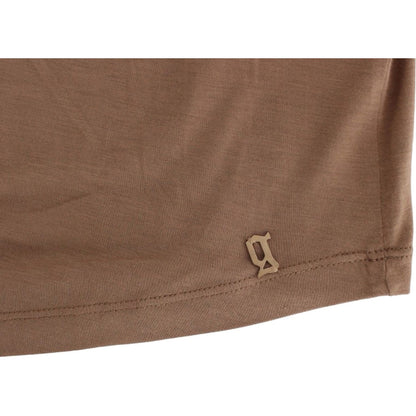 John Galliano Brown shortsleeved top