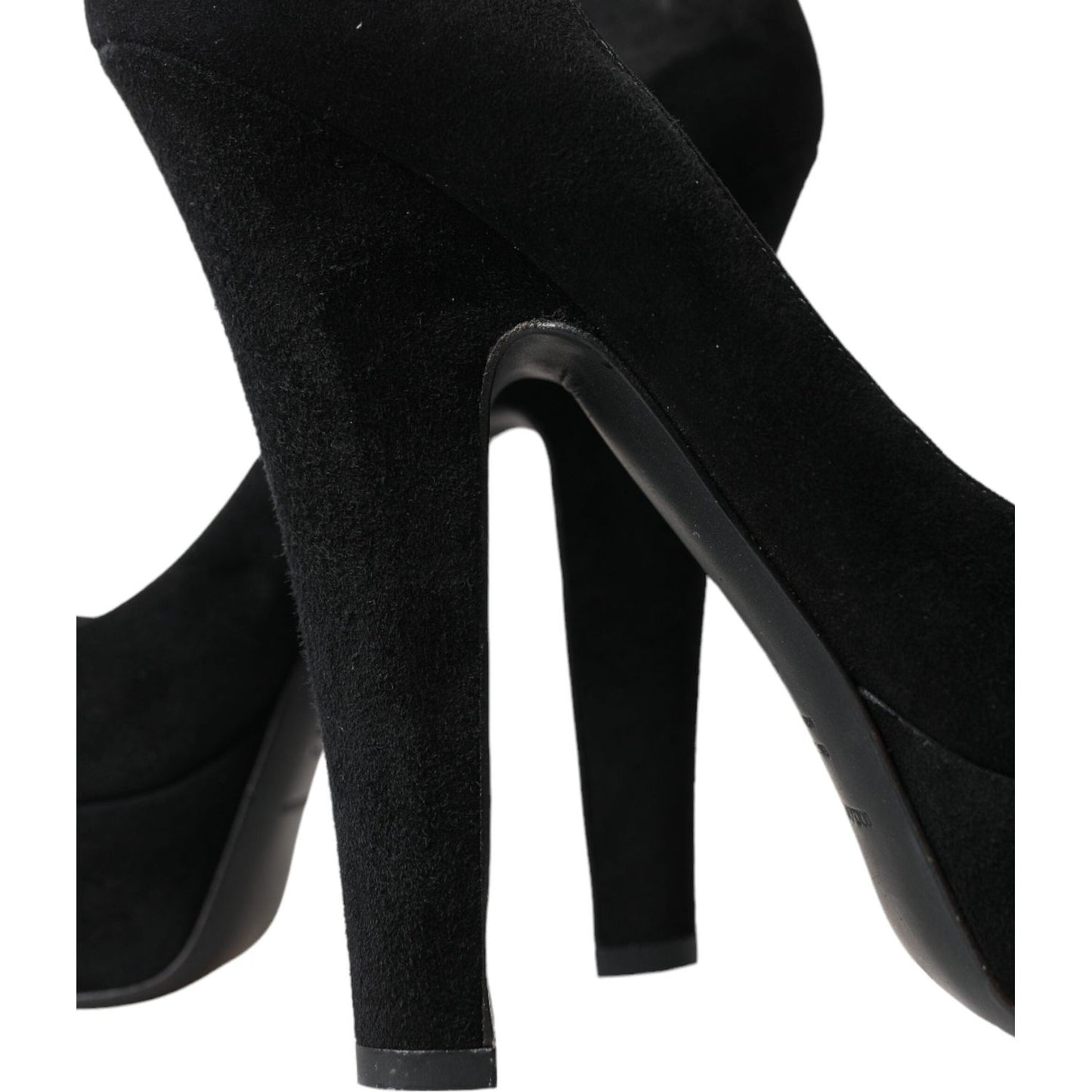 Dolce & Gabbana Black Suede Heeled Pumps Sophistication Dolce & Gabbana