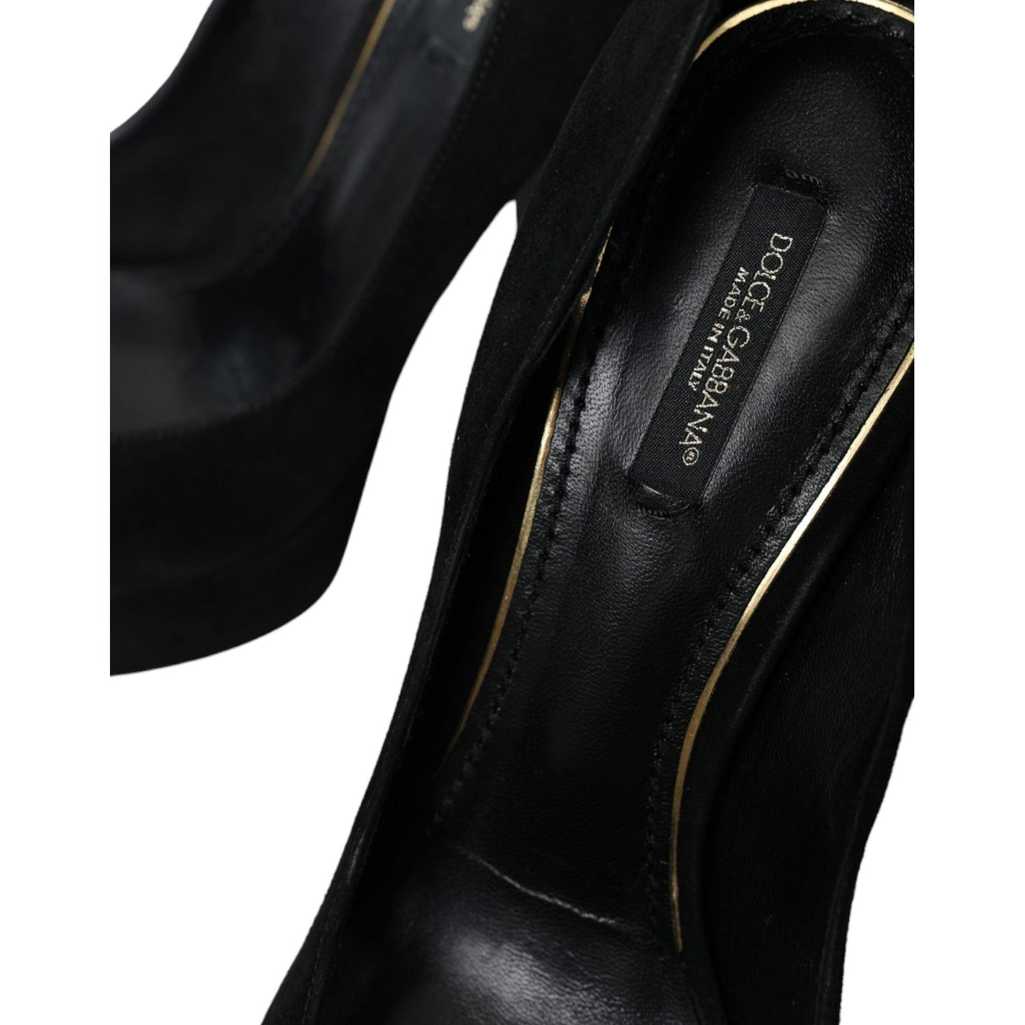 Dolce & Gabbana Black Suede Heeled Pumps Sophistication Dolce & Gabbana