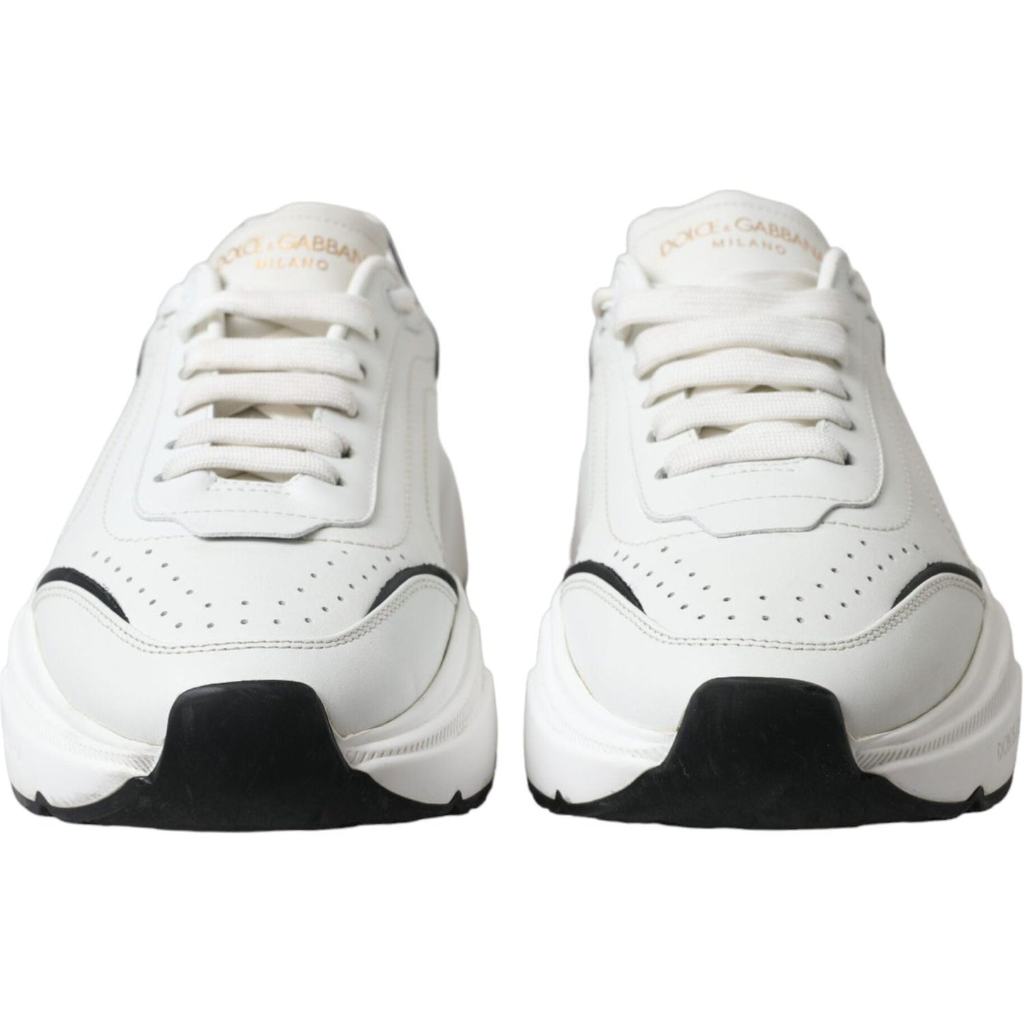 Dolce & Gabbana Chic Black & White Daymaster Leather Sneakers Dolce & Gabbana