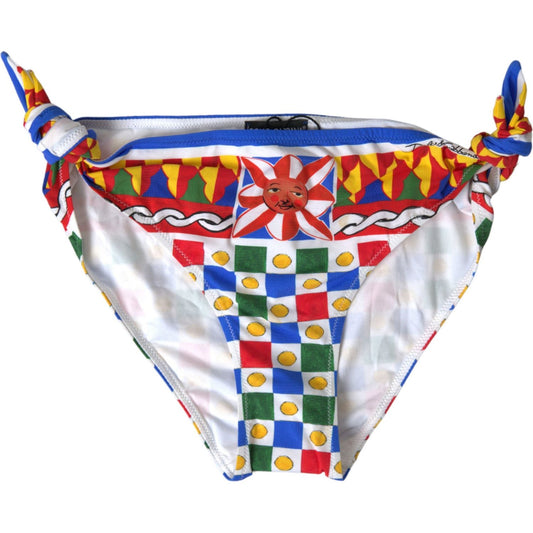 Dolce & Gabbana Multicolor Carretto Print Bikini Bottom Dolce & Gabbana