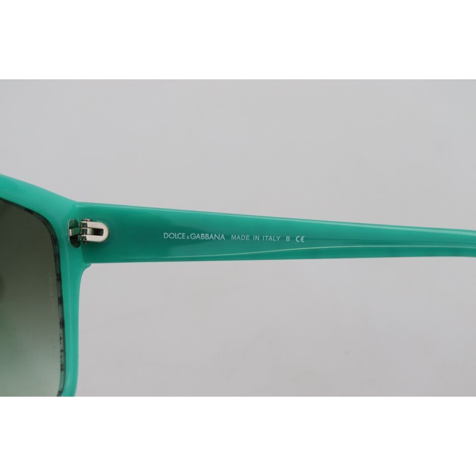 Dolce & Gabbana Green Stars Acetate Square Shades Sunglasses