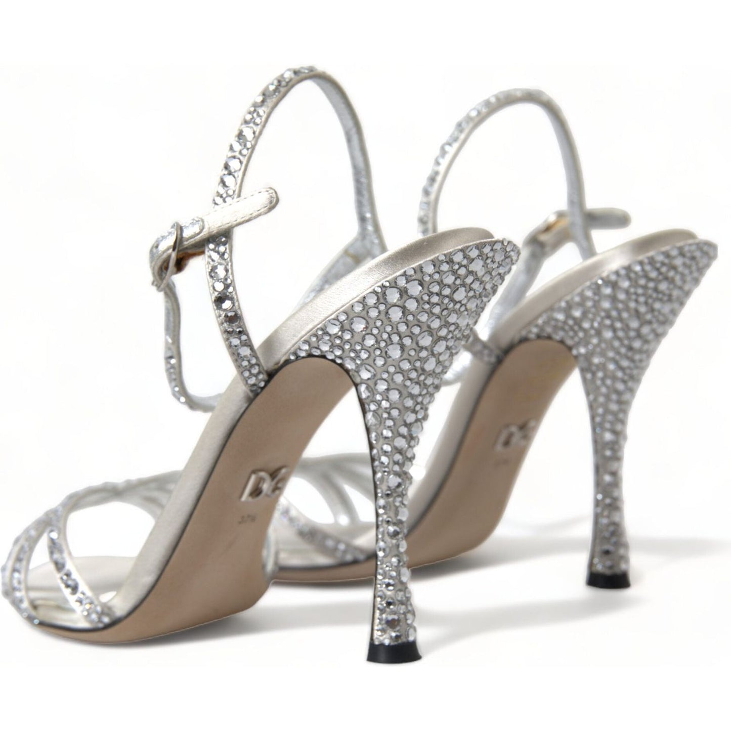 Dolce & Gabbana Elegant Crystal Embellished Heels Sandals Dolce & Gabbana