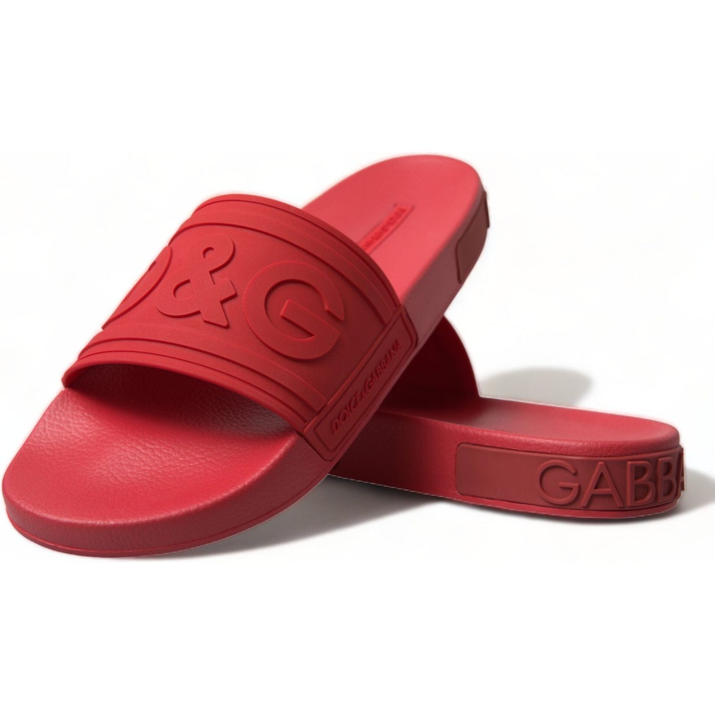 Dolce & Gabbana Radiant Red Men's Slide Sandals Dolce & Gabbana