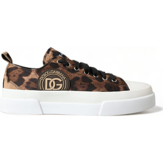 Dolce & Gabbana Elegant Leopard Print Casual Sneakers Dolce & Gabbana