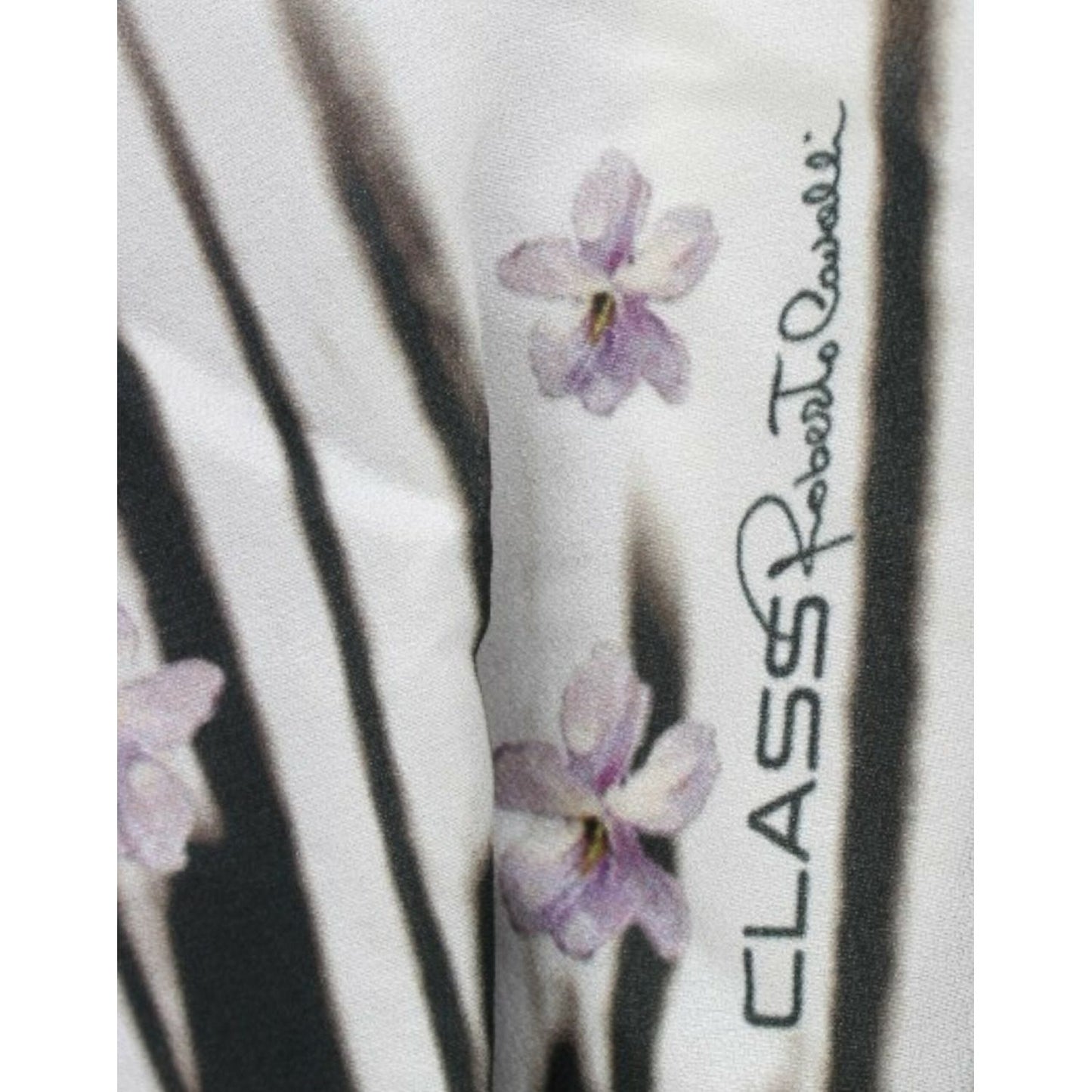 Cavalli Elegant Purple Floral Jersey Dress Cavalli