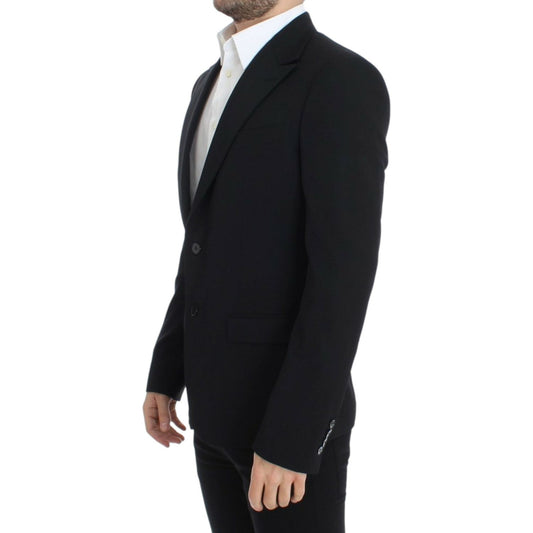 Dolce & Gabbana Elegant Slim Fit Black Wool Blazer Dolce & Gabbana