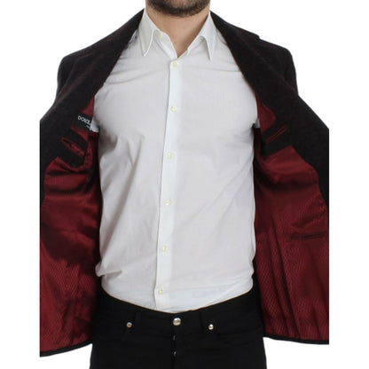 Dolce & Gabbana Bordeaux alpaga two button blazer
