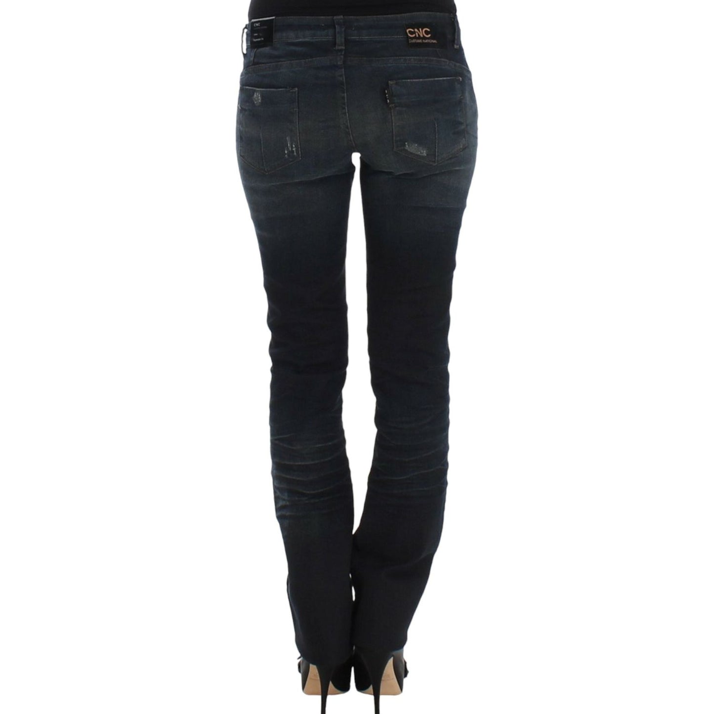 Costume National Chic Superskinny Blue Denim Jeans Costume National