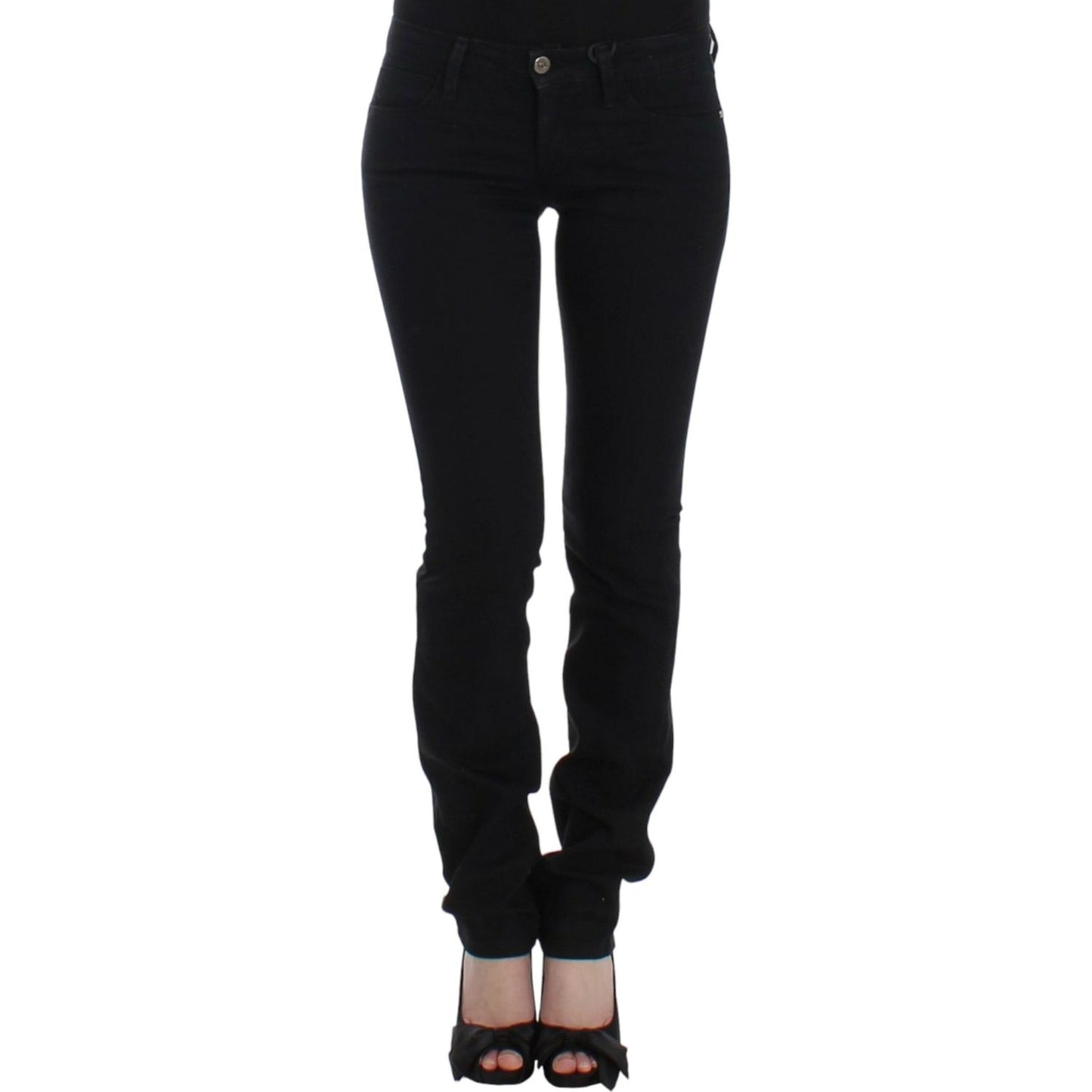 Costume National Elegant Black Straight Leg Jeans Jeans & Pants Costume National