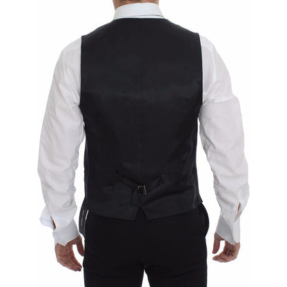Dolce & Gabbana Gray Slim Fit Button Front Dress Formal Vest