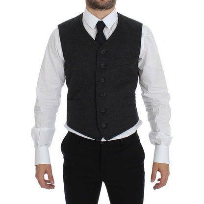 Dolce & Gabbana Gray Wool Blend Vest Gilet Weste 1728,25% Acetate,25% Rayon,67345645728,Clothing,Dolce & Gabbana,Gray,IT48 | M,Material: 50% Wool,Men,Men - Clothing,New with tags,Suits & Blazers - Clothing,Vests - Men - Clothing,Waistcoats - Suits & Blaze