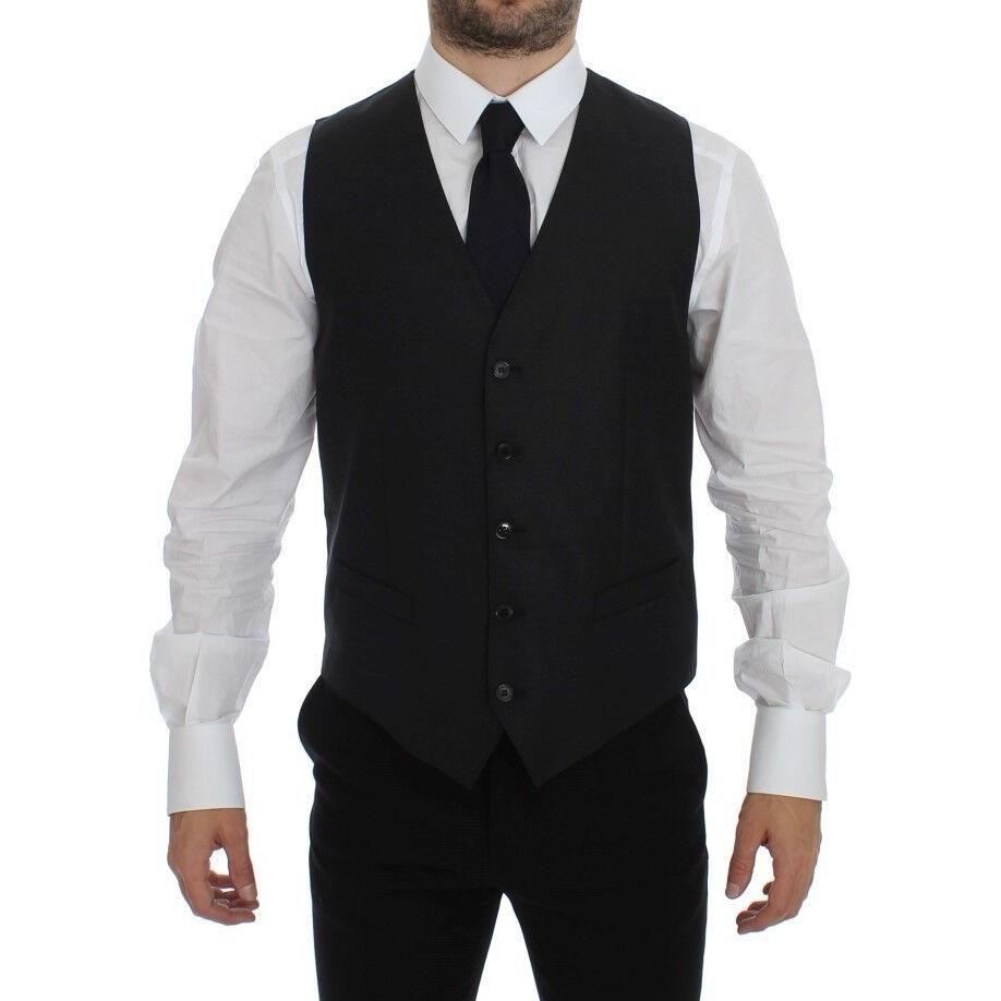 Dolce & Gabbana Elegant Gray Wool Blend Dress Vest Dolce & Gabbana