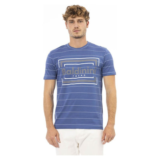 Baldinini Trend Blue Cotton Men T-Shirt Baldinini Trend