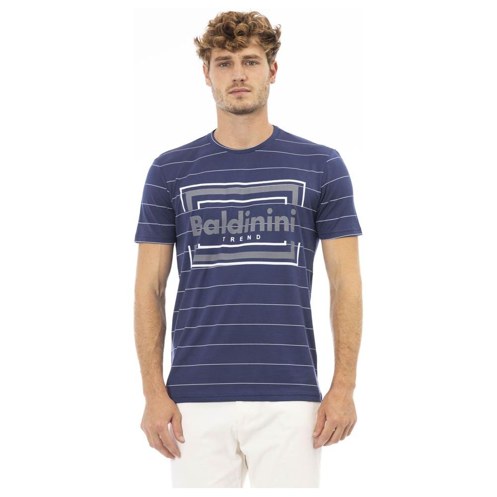 Baldinini Trend Blue Cotton Men T-Shirt Baldinini Trend