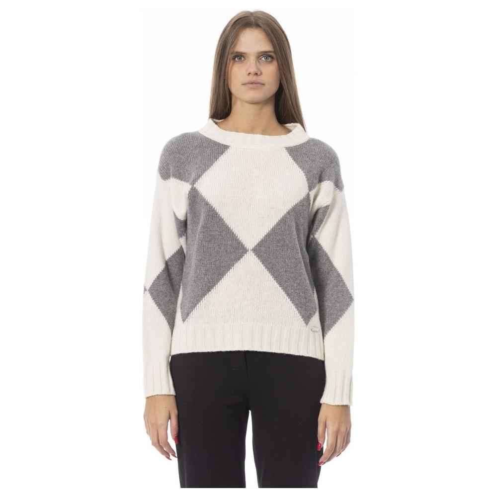 Baldinini Trend Gray Wool Women Sweater Baldinini Trend