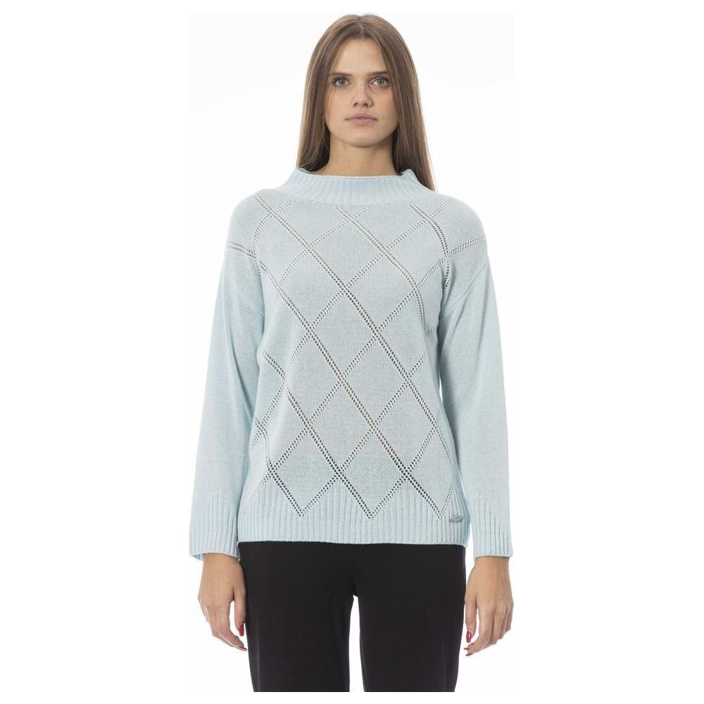 Baldinini Trend Light Blue Cashmere Women Sweater Baldinini Trend