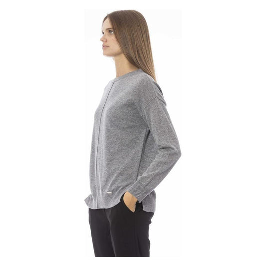 Baldinini Trend Gray Wool Women Sweater Baldinini Trend