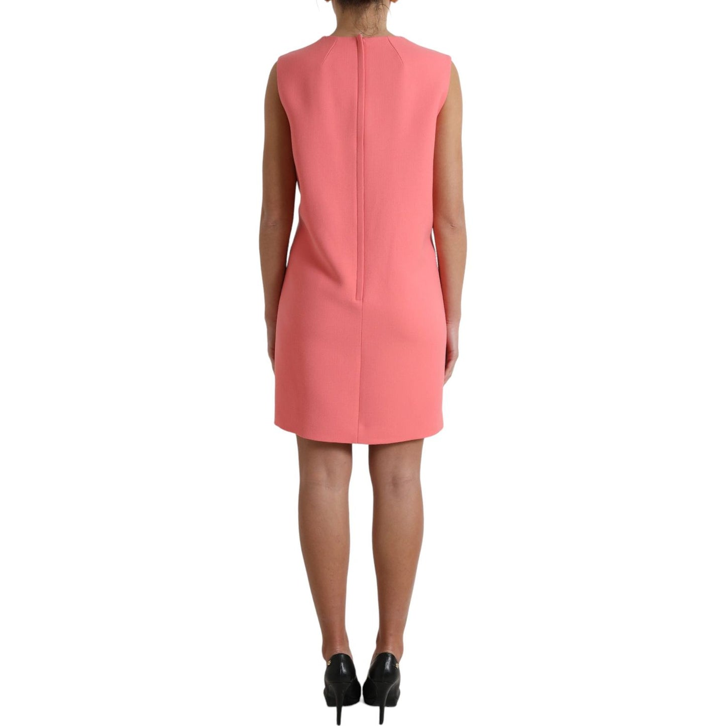 Dolce & Gabbana Chic Pink Sleeveless Shift Mini Dress Dolce & Gabbana