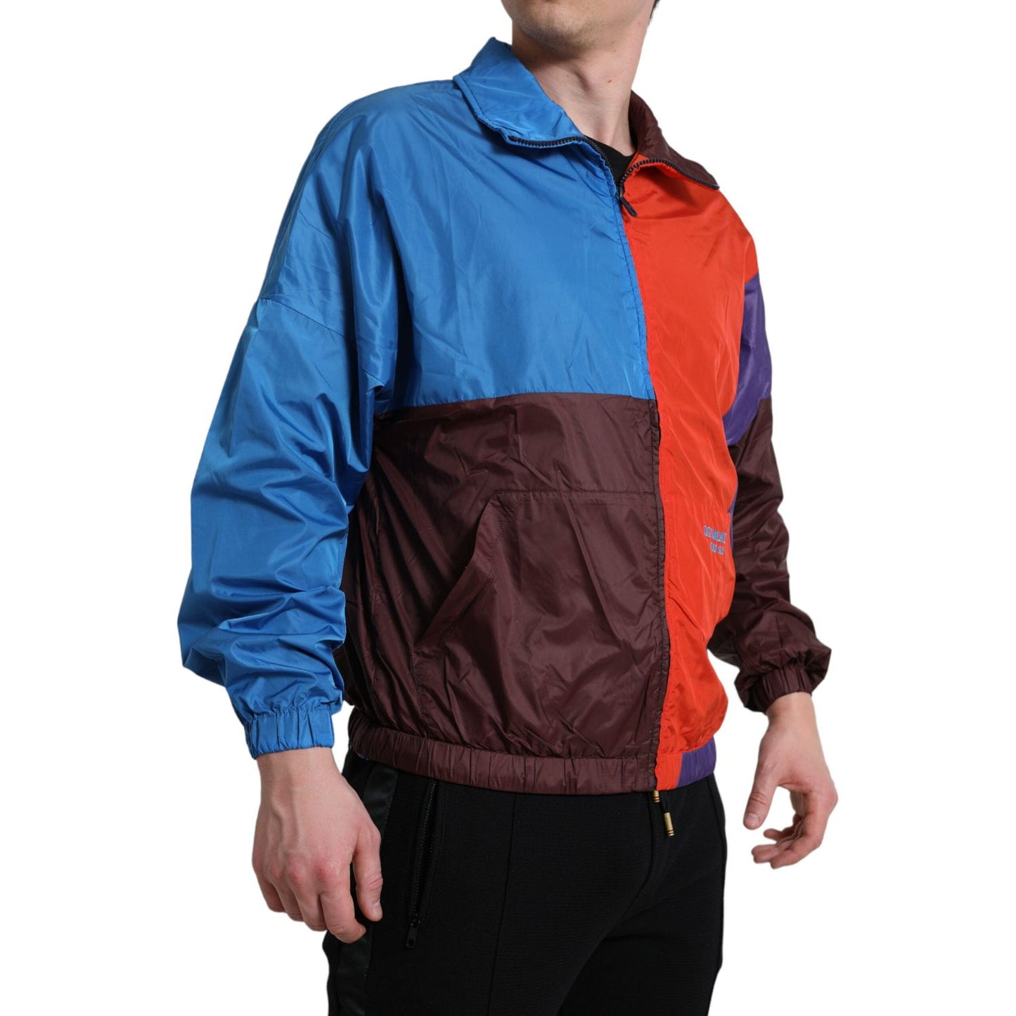 Dolce & Gabbana Multicolor Techno Fabric Windbreaker Jacket Dolce & Gabbana