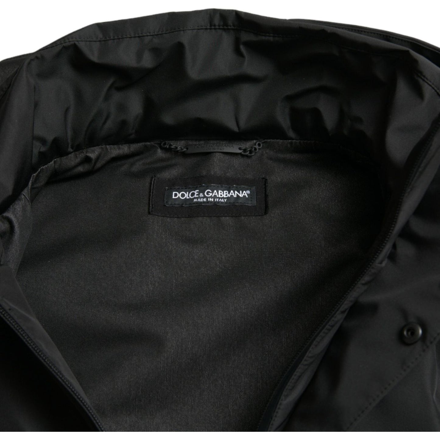 Dolce & Gabbana Sleek Black Windbreaker Jacket Dolce & Gabbana