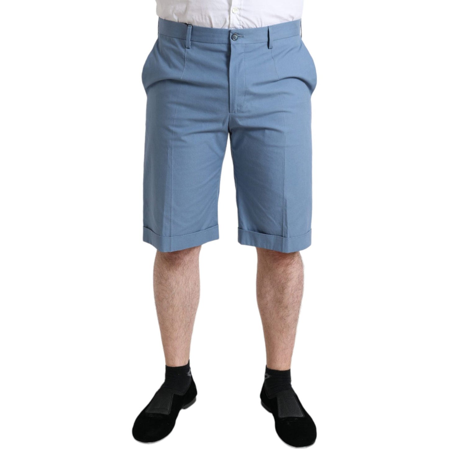 Dolce & Gabbana Sky Blue Cotton Bermuda Shorts Dolce & Gabbana