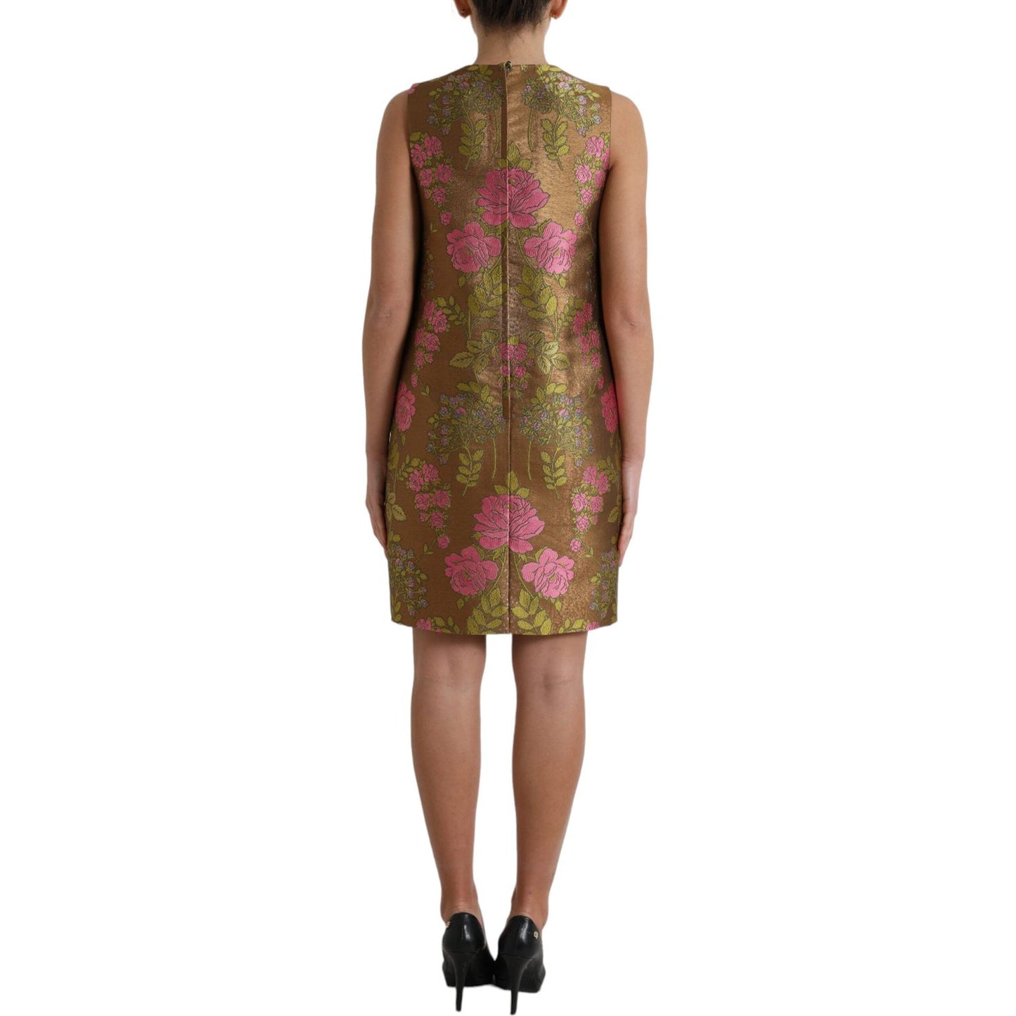 Dolce & Gabbana Elegant Floral Shift Sleeveless Mini Dress Dolce & Gabbana