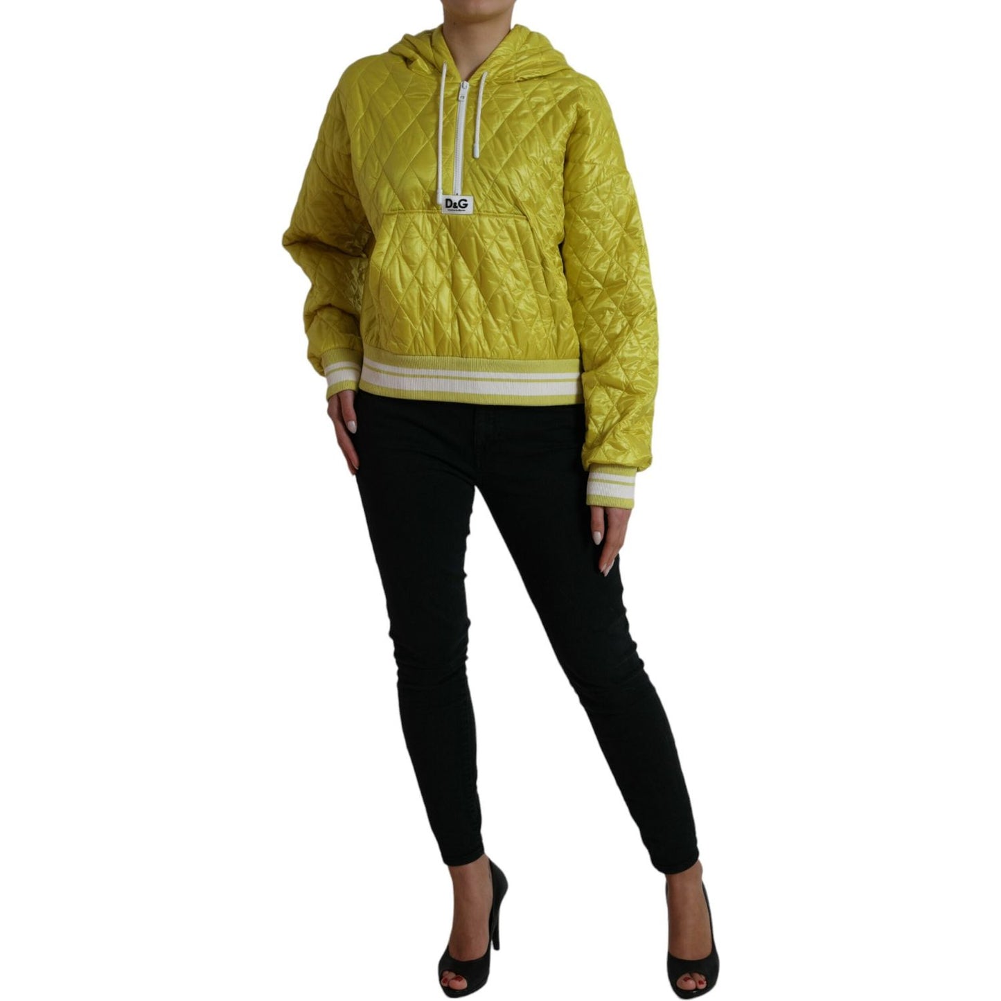 Dolce & Gabbana Radiant Yellow Hooded Jacket Dolce & Gabbana